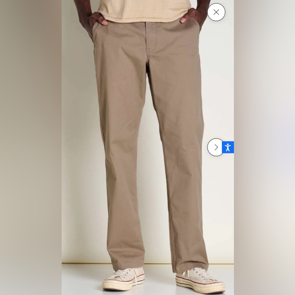 Toad&Co Mission Ridge Pant Dark Chino Size 32X32
